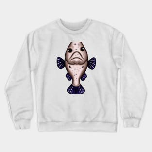 Cute Bass Drawing Crewneck Sweatshirt